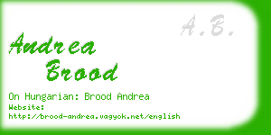 andrea brood business card